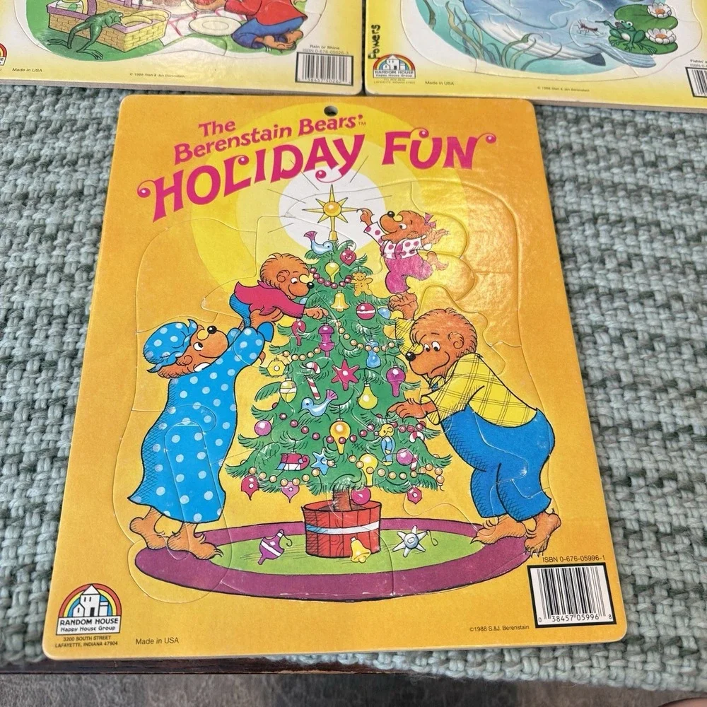 The Berenstain Bears Frame Tray Puzzle Lot‎ Of 3 Vintage 1988 Kids Random House